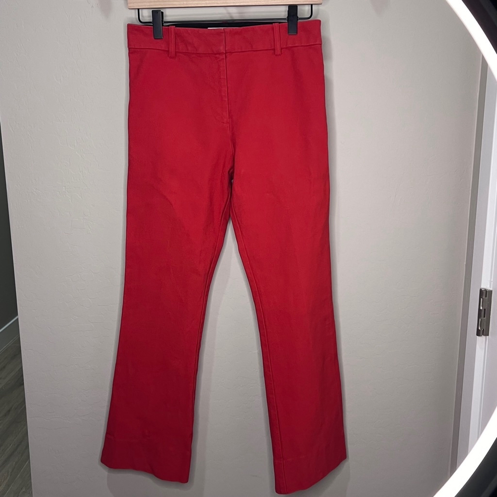 Derek Lam 10 Crosby Pants Jeans Trousers Like New Straight Tomato Red Wide Boot